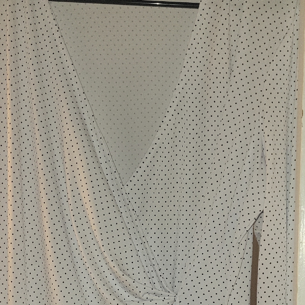 Elegant White Polka Dot Midi Dress - Picture 2 of 5